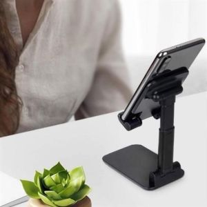 Siyah Aynalı Cep Telefonu Sabitleyici Stand Katlanabilir Ayarlanabilir Telefon Standı