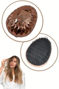 Rose Gold Saç Düzleştirici Tarak Geniş Aralıklı Her Saç Tipine Uygun Fırçalı Saç Düzleştiric