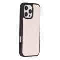 Cüzdan Taşıma Derdi Olmadan – iPhone 16 Pro Max Uyumlu Hakiki Deri El Yapımı Kart Yuvalı Kılıf (Krem Rengi)