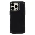 Cüzdan Taşıma Derdi Olmadan – iPhone 16 Pro Uyumlu Hakiki Deri El Yapımı Kart Yuvalı Kılıf (Kömür Siyah)