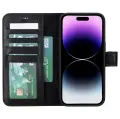 Cüzdan Taşıma Derdi Olmadan – iPhone 16 Pro Uyumlu Hakiki Deri El Yapımı Kart Yuvalı Kılıf (Kömür Siyah)