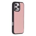 Cüzdan Taşıma Derdi Olmadan – iPhone 16 Pro Uyumlu Hakiki Deri El Yapımı Kart Yuvalı Kılıf (Toz Pembe)