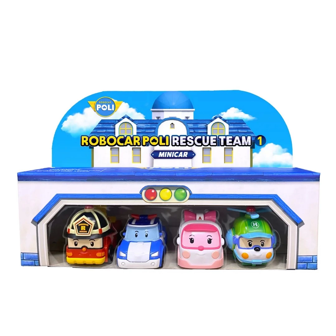 Robocar Poli Mini Kasabanın Kurtarma Araçları 4'lü POLI/MRT-760