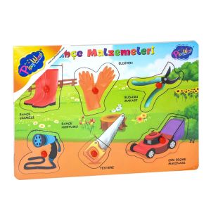 Ahşap Tutmalı Bahçe Malzemeleri Puzzle