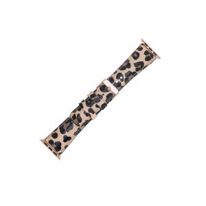 Apple Watch Uyumlu Deri Kordon 42-44-45mm Leopar NE
