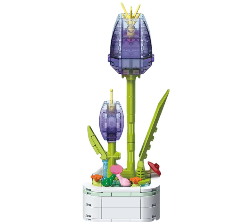 Building Block Flower 140 Parça Mor Lale