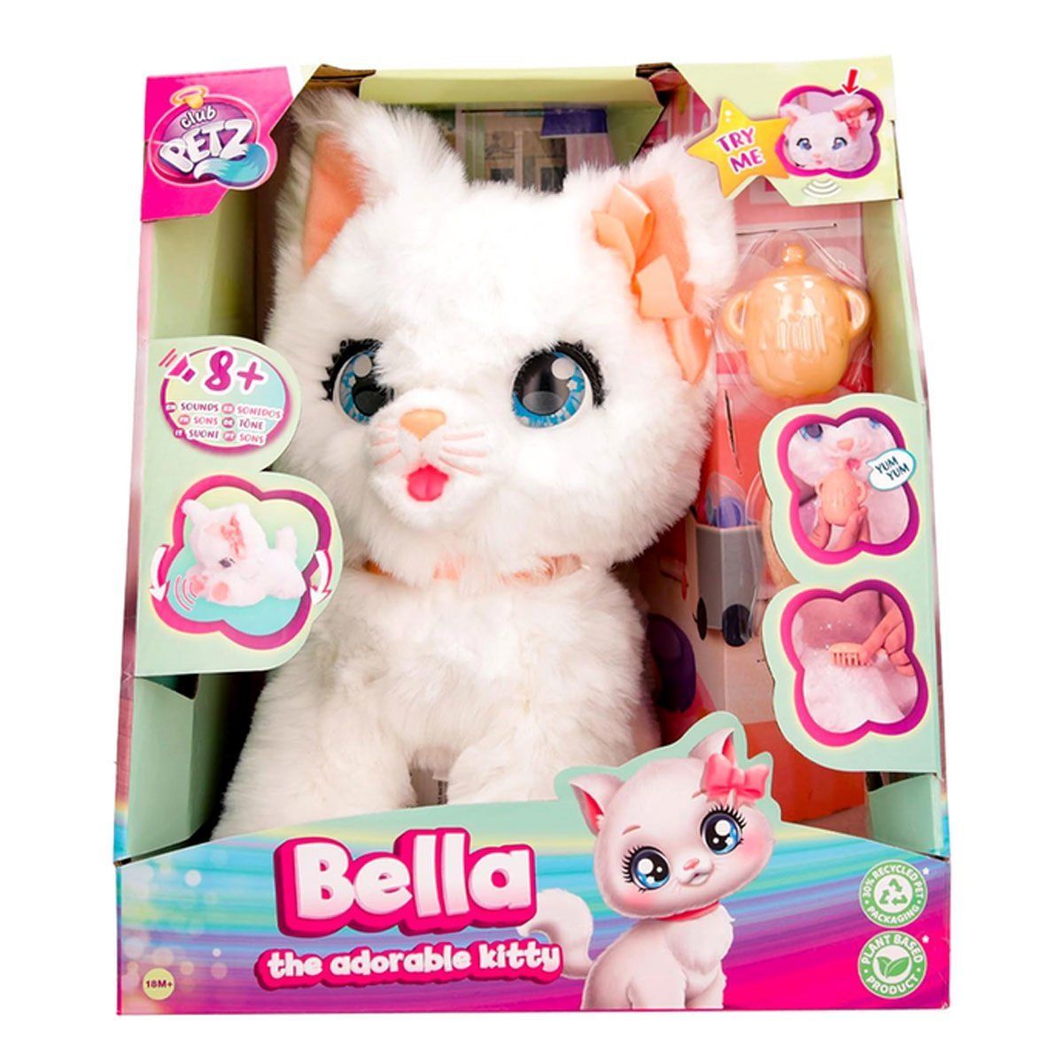 90773  Hareketli ve Sesli Sevimli Peluş Kedicik Bella