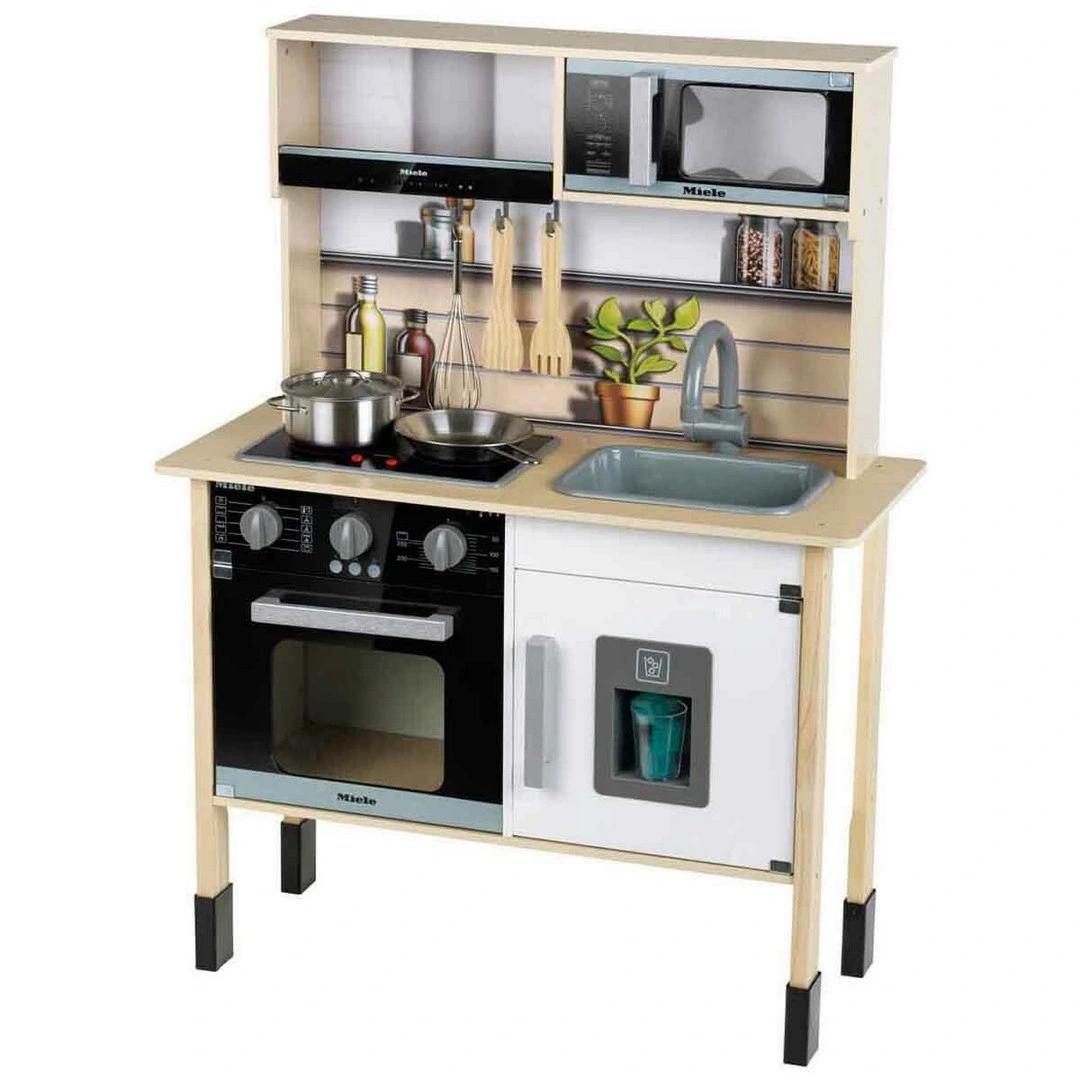 Sesli ve Işıklı Miele Aksesuarlı Ahşap Mutfak Seti