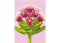 Building Block Flower 138 Parça Violet