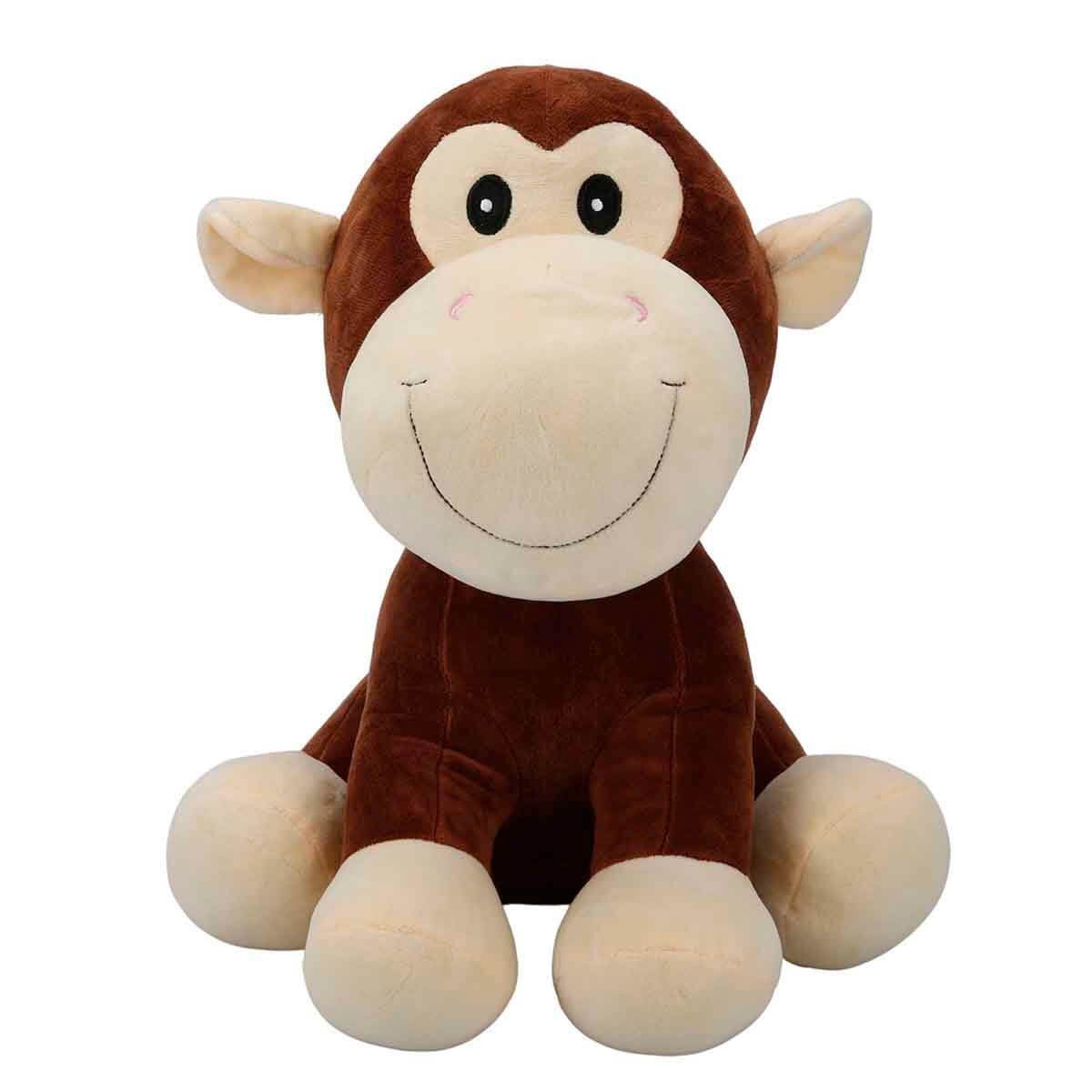 3182 Oturan Peluş Hayvanlar 35 cm Hipopotam-İnek-Fil-Maymun -1 adet stokta olan gönderilir