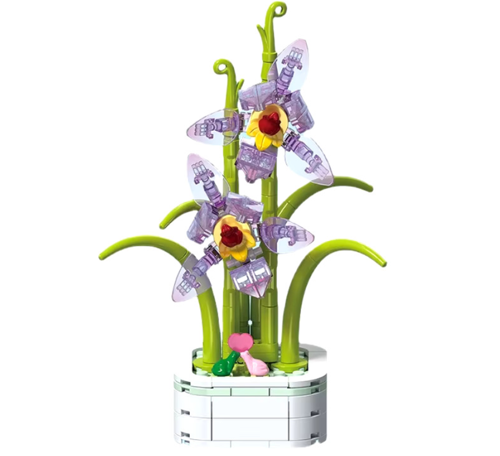 Building Block Flower 153 Parça Lotus Petal Orkide