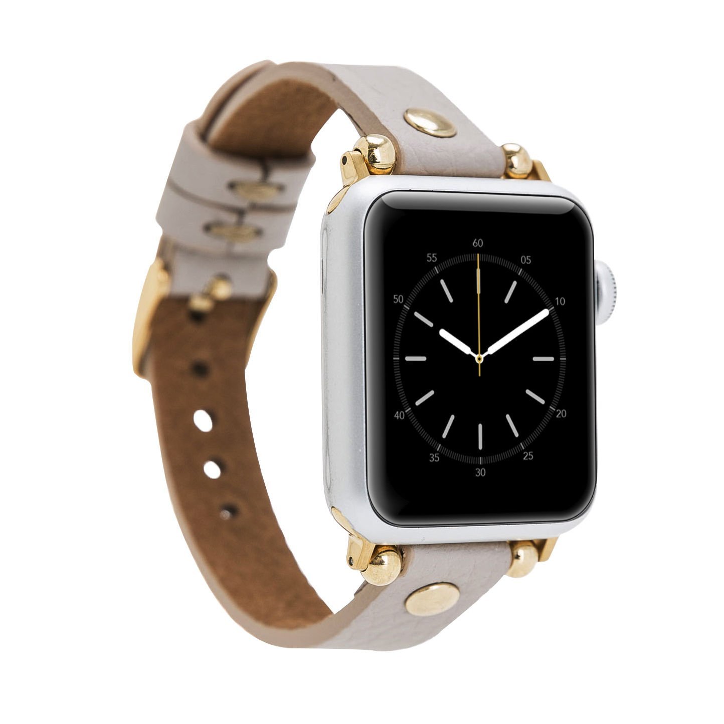 Apple Watch Uyumlu Deri Kordon 38-40-41mm GT ERC3 Bej