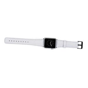 Apple Watch Uyumlu Deri Kordon 42-44-45mm F3 Beyaz