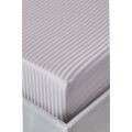 Nevresim Dünyası Basic Stripe Çift Kişilik Fitted Micro Saten Çarşaf ve 2 Yastık Kılıfı Gri