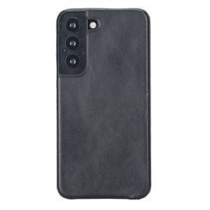 Samsung Galaxy S22 Uyumlu Deri Arka Kapak UJ RST1 Siyah