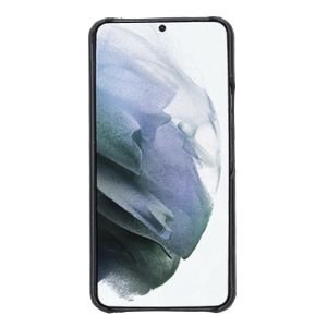 Samsung Galaxy S22 Uyumlu Deri Arka Kapak UJ RST1 Siyah