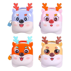 Kilitli Metal  Geyik Kumbara - S-278  - 1 Adet Stokta Olan Gönderilir