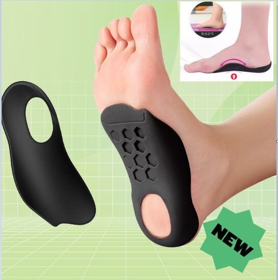 Esnek Düz Taban Düzeltici Topuk Yastığı Siyah veya Beyaz Gönderilir