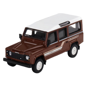 Mini GT 1-64 Land Rover Defender 110 1985 County Station Wagon Russet Brown