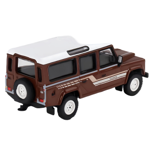 Mini GT 1-64 Land Rover Defender 110 1985 County Station Wagon Russet Brown
