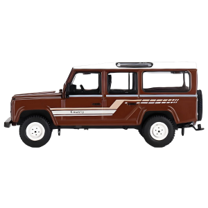 Mini GT 1-64 Land Rover Defender 110 1985 County Station Wagon Russet Brown