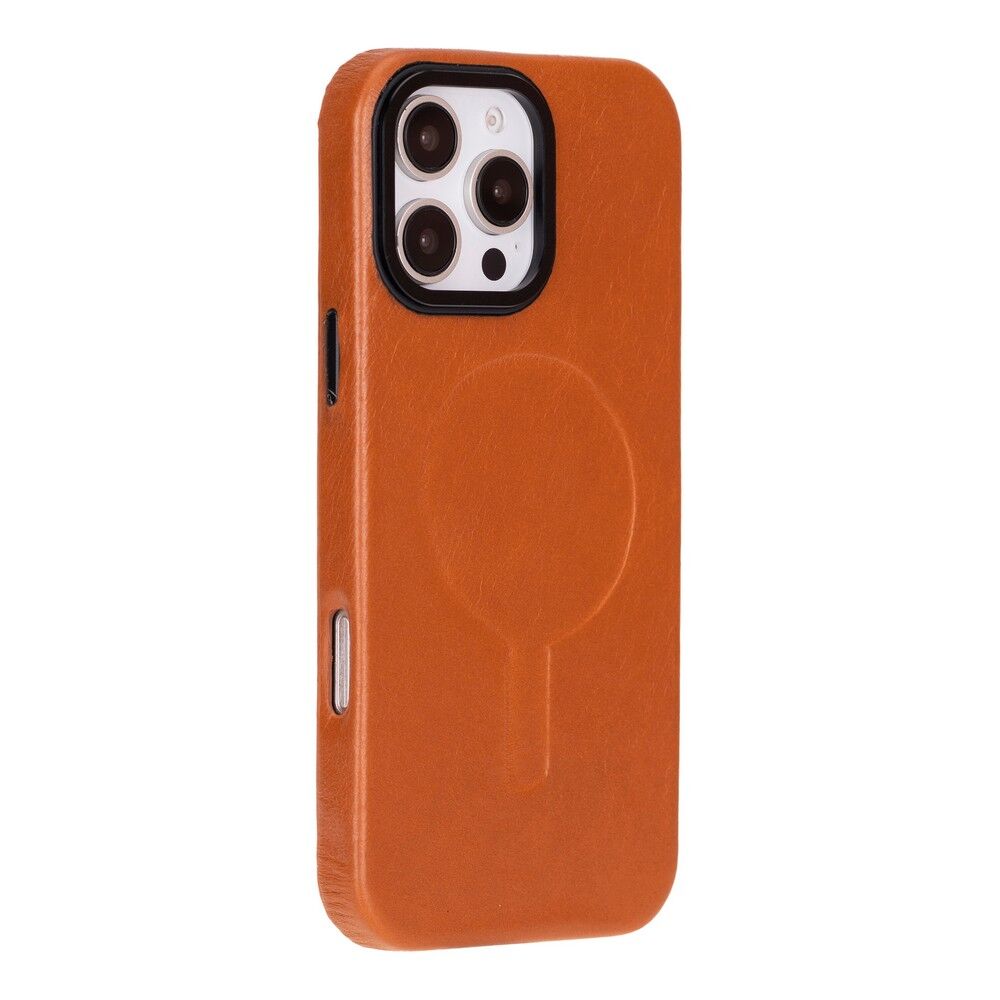 Apple iPhone 16 Pro uyumlu, Hakiki Deri, El Yapımı Kılıf, Taba