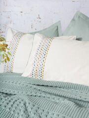 Cotton Box Aura Çift Kişilik Pike Takımı Pebble Mint