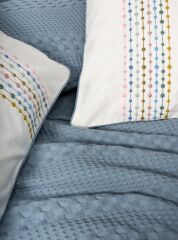 Cotton Box Aura Çift Kişilik Pike Takımı Pebble İndigo