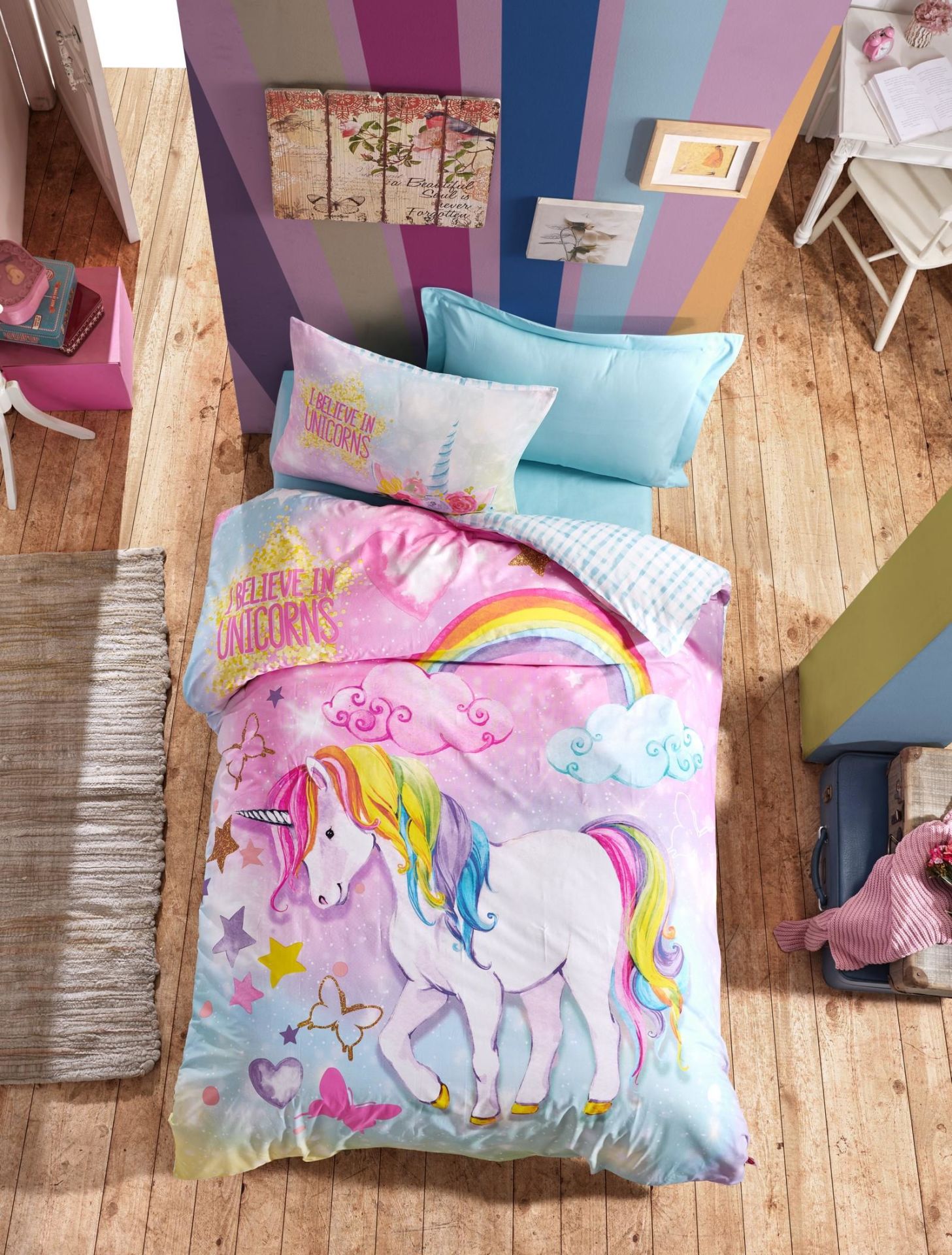 Cotton Box Genç Ranforce Nevresim Takımı Tek Kişilik Dream Mint