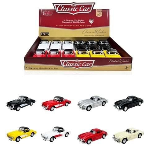 WK-615-3B-5B-6B-12B ÇEKBIRAK 1:32 KLASİK ARABA  - 1 Adet Stokta Olan Gönderilir