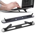 2 Kademeli Katlanabilir ve Yapışkanlı Laptop Standı Siyah