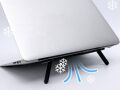 2 Kademeli Katlanabilir ve Yapışkanlı Laptop Standı Siyah