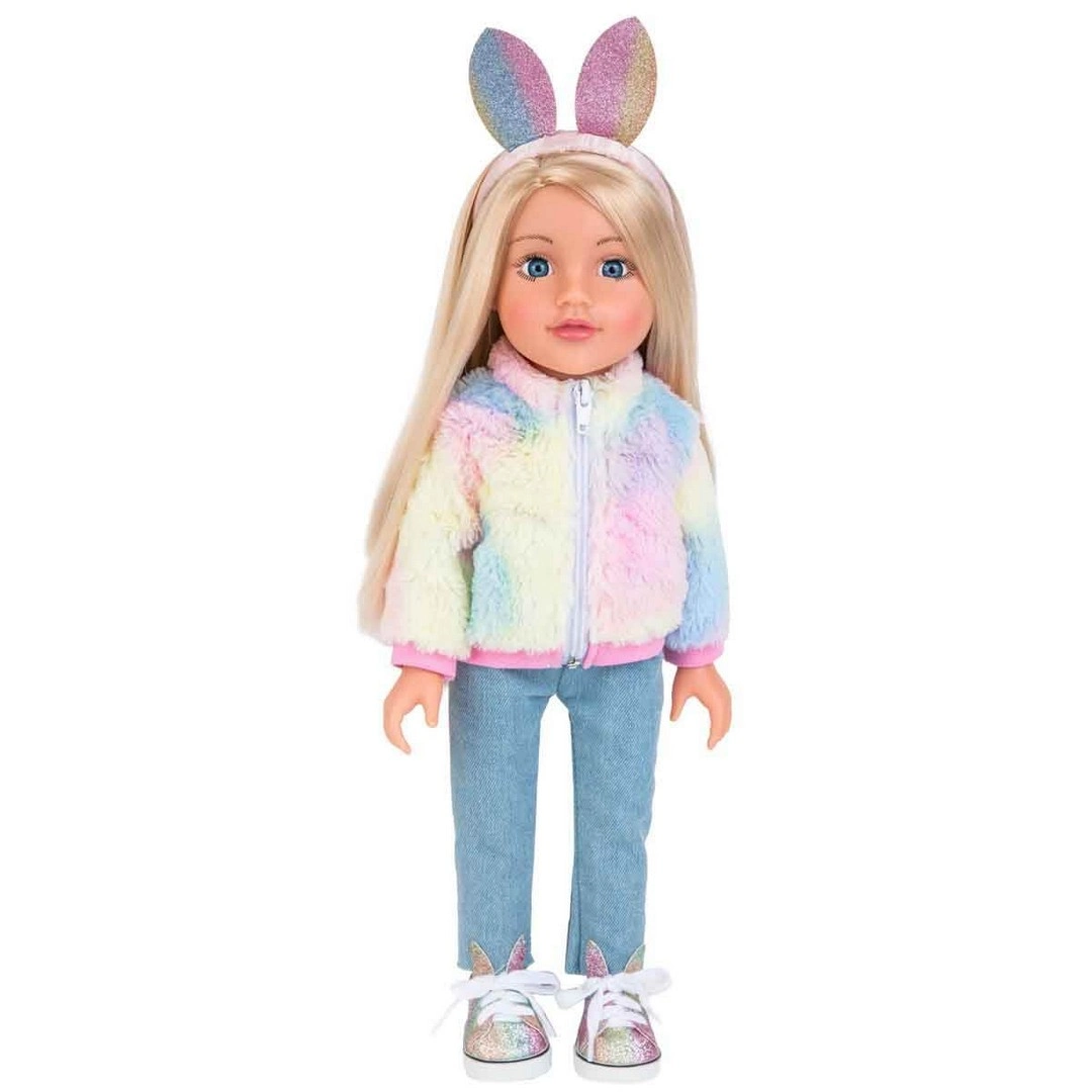 Designafriend Tavşan Kulaklı Saç Bantlı Bebek 47 cm