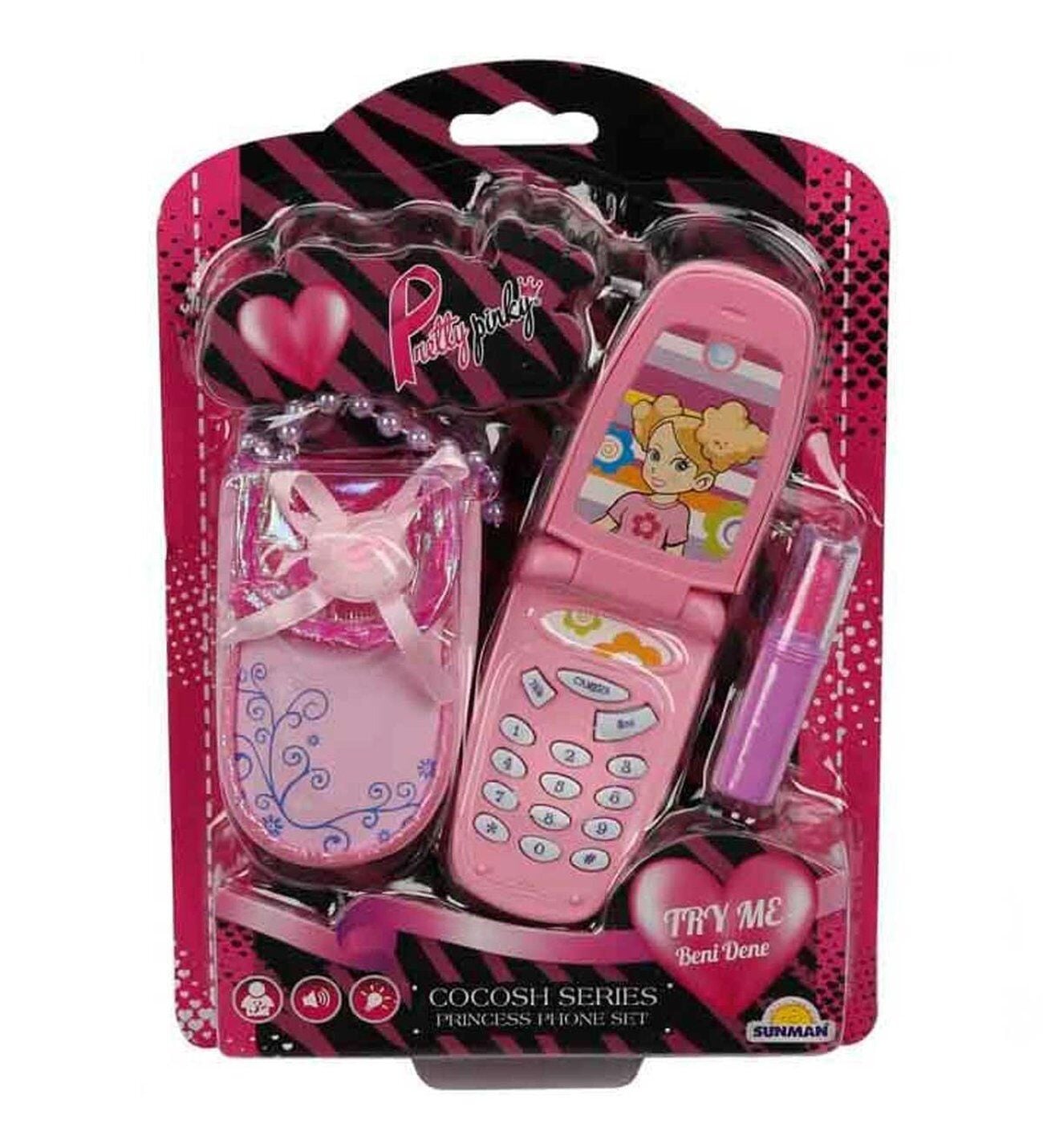 Pretty Pinky Sesli ve Işıklı Prenses Telefon Seti
