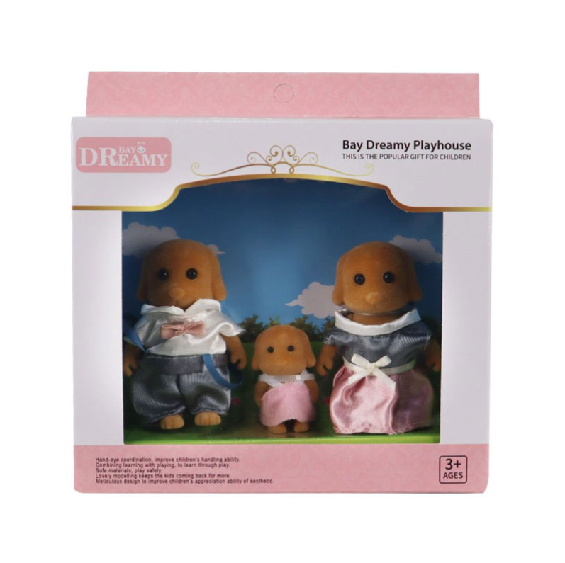 Bay Dreamy 3 lü Köpek Ailesi Figür Seti