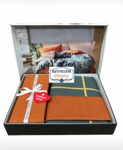 Cotton Box Modern Çift Kişilik Nevresim Takımı Stark Tarçın