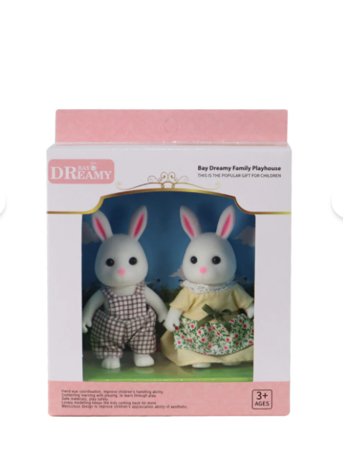 Bay Dreamy 2 li Tavşan Ailesi Figür Seti