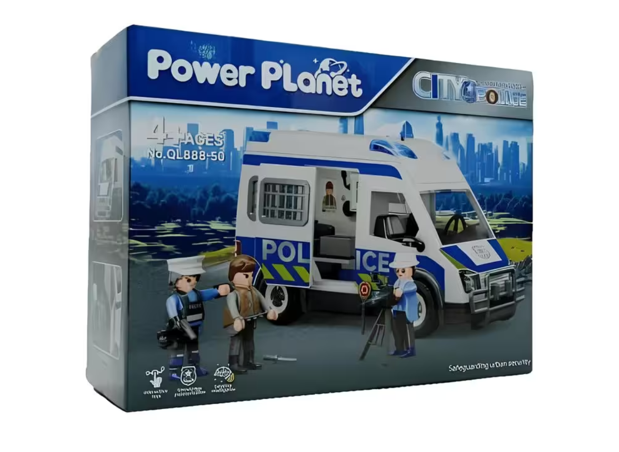 Power Planet Sesli ve Işıklı Sök Tak Polis Minibüsü
