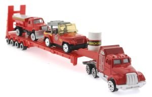 Die Cast Metal Tırlı ve Küreme Kamyonlu İtfaiye Seti