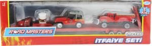 Die Cast Metal Tırlı ve Küreme Kamyonlu İtfaiye Seti