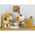 5015 Sylvanian Families Çikolata Kulaklı Tavşan Erkek ve Tuvalet Seti +3 yaş
