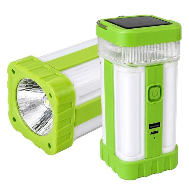 Powermaster PM-22402 Solar Panelli Şarjlı Kamp Feneri Masa Aydınlatma ve Işıldak Powerbank