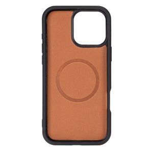 Apple iPhone 16 Pro Max uyumlu, Hakiki Deri, El Yapımı, Cüzdanlı Kılıf, Sarı