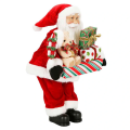Hediye Paketi Taşıyan Noel Baba Dekoratif Biblo 45 cm