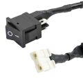 R13-0 2 Pin Siyah Soketli Yükseltici Anahtarı - 6A 250V (19x13mm)