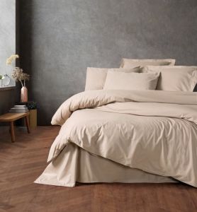Cotton Box Plain Bej Tek Kişilik Ranforce Nevresim Takımı