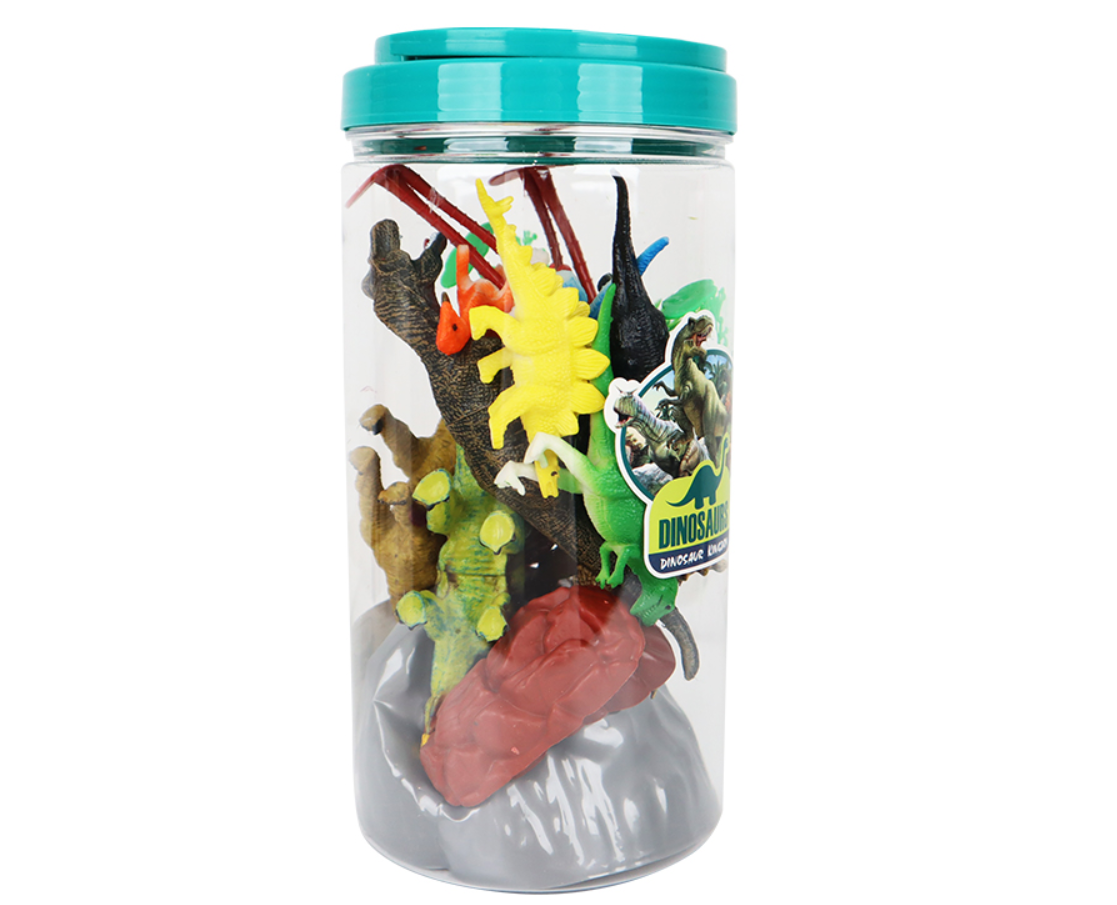 Tüpte Aksesuarlı Dinozor Figürleri Seti 10 lu