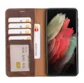 Galaxy S21 Plus Uyumlu Manyetik Hakiki Deri Cüzdan Kılıf ,Cüzdan Taşımaya Son, Kredi Kart Yuvalı