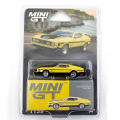 Mini GT 1/64 Ford Mustang Mach1 Grabber Yellow - Blister Paket