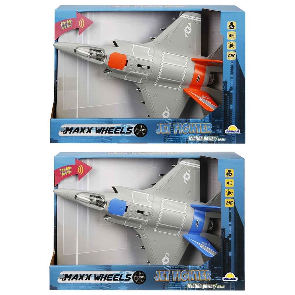 1:16 Maxx Wheels Sesli Ve Işıklı Jet Fighter Uçak - 1  Adet Ta Olan Gönderilir